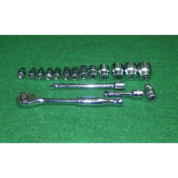 ロブテックス 913SA ソケットレンチセット 差込角9.5mm 3/8” 6角・17点