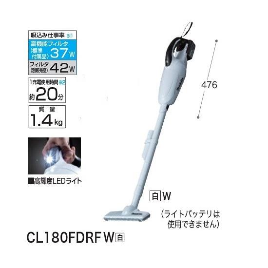Makita CL180FDRFW 掃除機 本体 楽天市場】マキタ掃除機 18V充電式クリーナー CL180FDRF（青