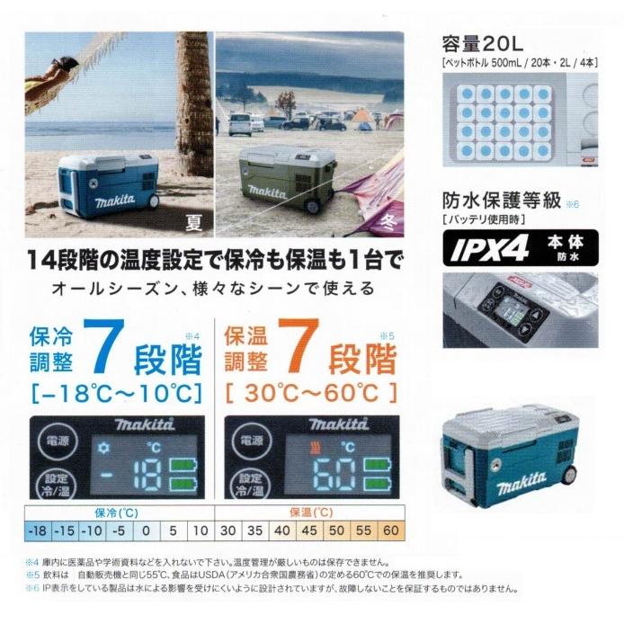 マキタ（makita） CW001GZ+BL1860Bx2+DC18SH 充電式保冷温庫 青 18V 