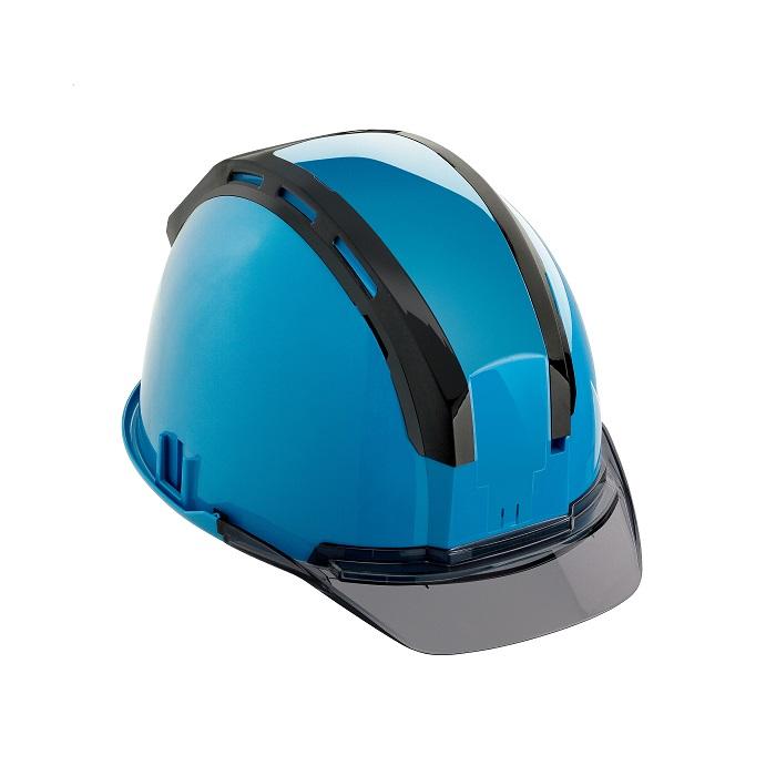 タジマ HSBLCSSB セフメット ブル− スモ−ク シールド付 セフで装着 マークや文字 ラインを隠さない 新品 ヘルメット TJM 送料無料 タジマ HSBLCSB セフメット ブル− スモ−ク セフで装着