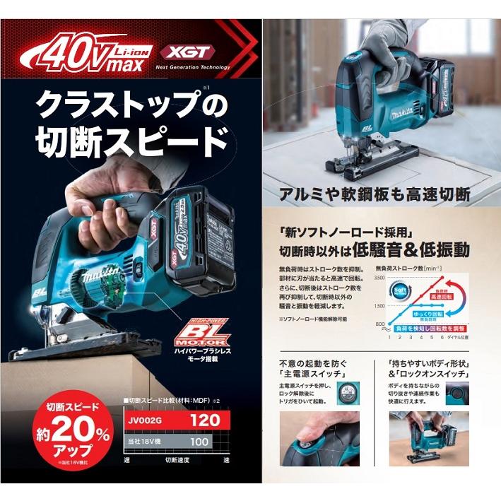 マキタ（makita） JV002GZ 40Vmax充電式ジグソー 切断能力 木材135mm