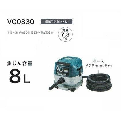 マキタ KS5000FX+VC830 125mm防塵マルノコ チップソー付+粉じん