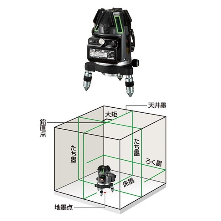 MAX マックス レーザー墨出し器 ケース付 グリーンレーザー LA-502DG レーザー墨出し器・距離計・計測機器,レーザー墨出器,グリーンレーザー