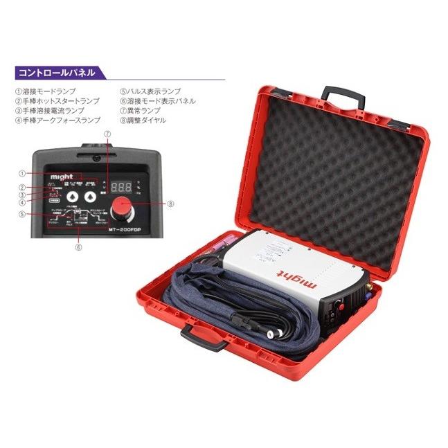 マイト工業 直流デジタルTIG200 ポータブル ヤマビコ マイト工業 MT-200FDP インバ−タ−デジタル直流TIG溶接機