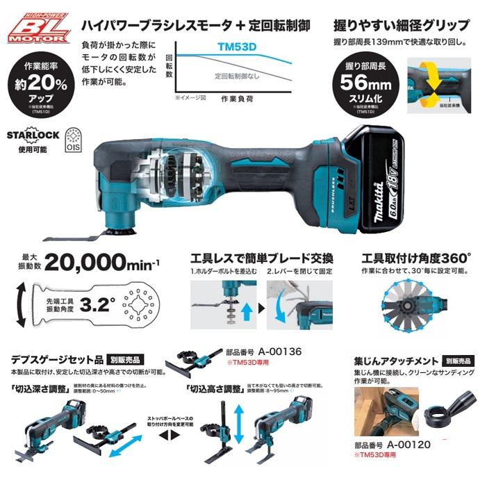 マキタ（makita） TM53DZ+ケース 18Vマルチツール 本体のみ+ケース