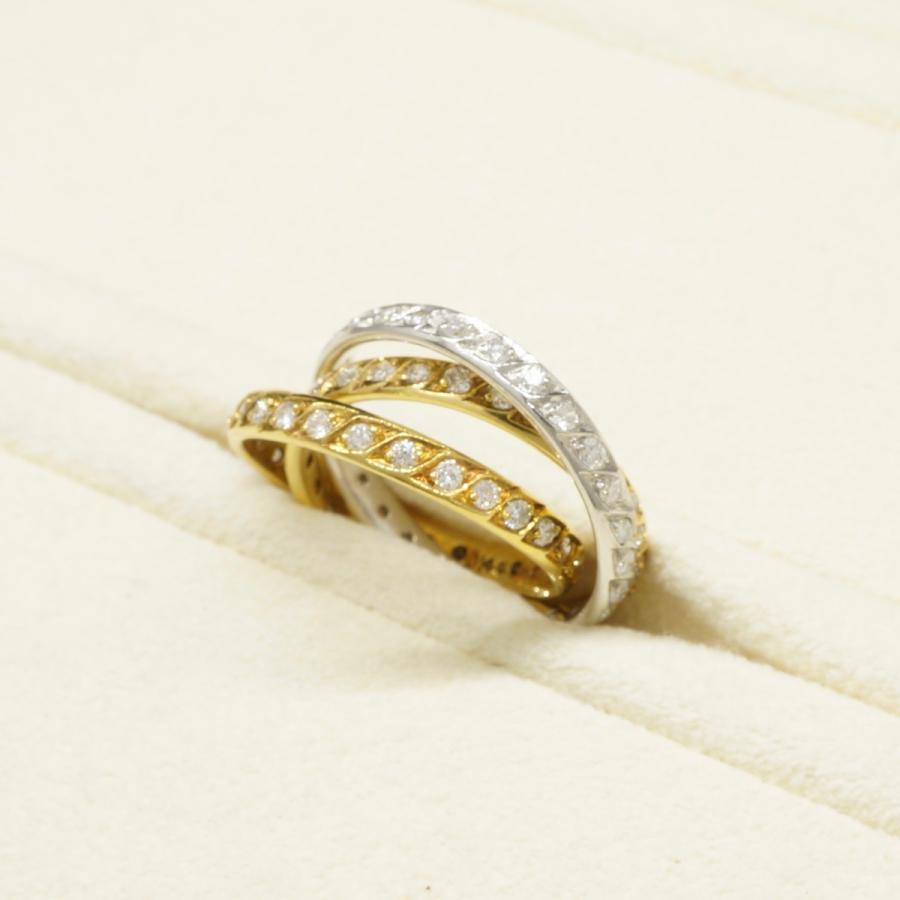 爆売り K18 プラチナ デザイン リング ダイヤモンド 3連 1 44ct 8 3g 13号 今月限定 特別大特価 Www Ladislexia Net