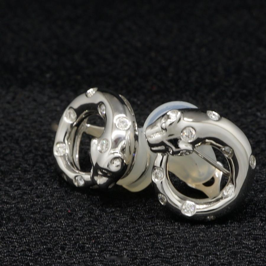 50 Off K18wg デザイン イヤリング ダイヤモンド 豹 ひょう 0 18ct 5 1g X 2 100 の保証 Assinatura Ionline Pt