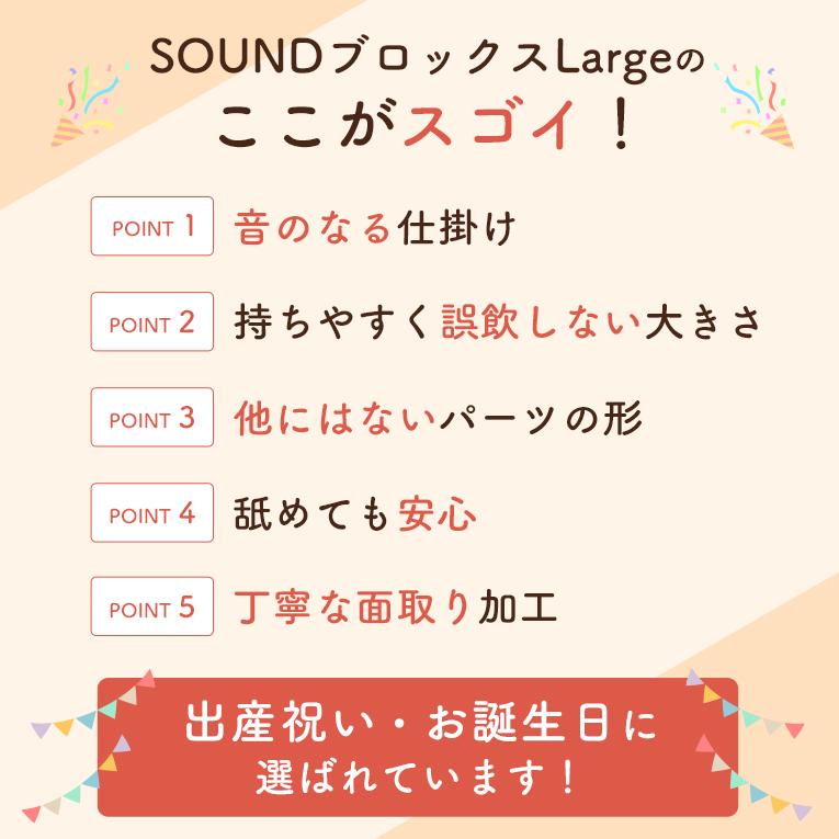 積み木 1歳 SOUNDブロックスLarge 知育玩具 木製 木のおもちゃ 赤ちゃん 2歳 3歳 誕生日 プレゼント ランキング エデュテ 男の子 女の子｜edute｜07