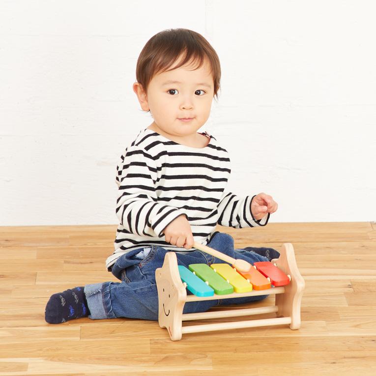 クリスマスプレゼント  おもちゃ 知育玩具 1歳 誕生日 プレゼント ランキング 一歳 赤ちゃん 木のおもちゃ 1歳児 voila ボイラ スマイリーシロフォン 音の出る | ボイラ | 14