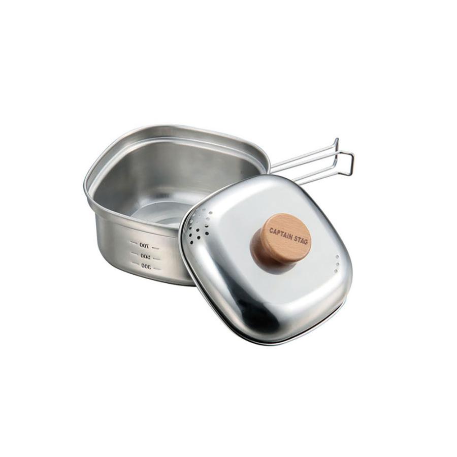 キャプテンスタッグ BQ 焚火 クッカー 調理機器 ステンレス角型ラーメンクッカー 1.3L UH-4202 CAPTAIN STAG | CAPTAIN STAG