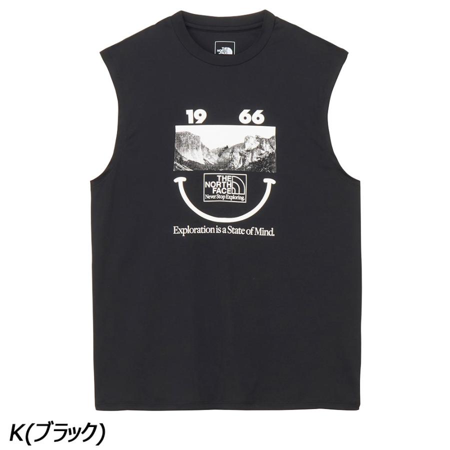 ノースフェイス THE NORTH FACE スリーブレスウォータースムースティー NT12534 Tシャツ ノースリーブ 袖なし UVガード 軽量 リラックスシルエット メンズ