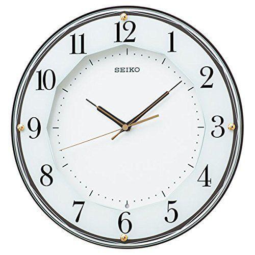 最新 SEIKO (セイコークロック) CLOCK アナログ 茶色 連続秒針 KX213B 壁掛け時計 電波 スタンダード 腕時計