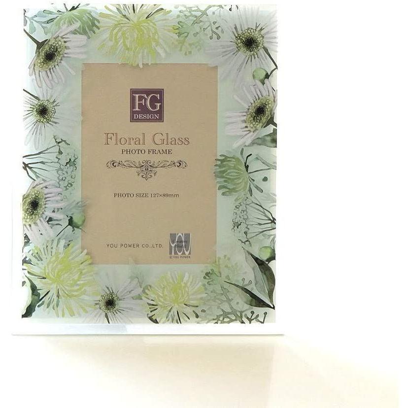 フォトフレーム 写真立て ガラス おしゃれ 花 フラワー かわいい 自然 水彩画 グリーン ナチュラル ガラスのフォトフレーム グリーンフラ デジタルフォトフレーム Www Luzearteiluminacao Com Br