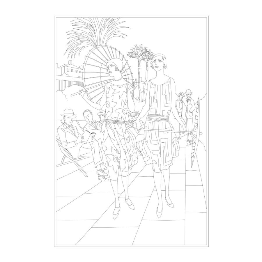 パリのアール デコ ファッションbook 大人の塗り絵 ヤエスメディアムック500 100 本物保証