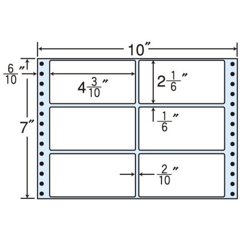 東洋印刷 タックフォームラベル 10インチ 7インチ 方眼紙 グラフ用紙 6面