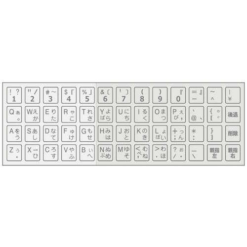 (LL) 親指シフト用キー上面シール ライト版２枚セット 新発売!! |  | 01