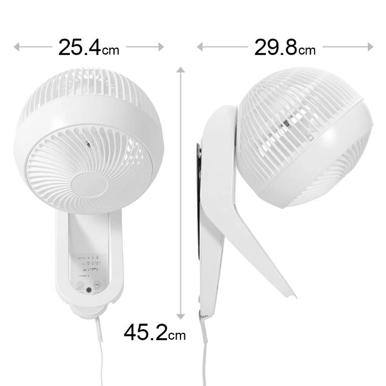 おおたけ DC壁掛け360°首振りサーキュレーター UF-WD185AFR 壁掛け サーキュレーター360°首振り DCモーター リモコン付き タイマー付き 分解できる 洗える | おおたけ | 01