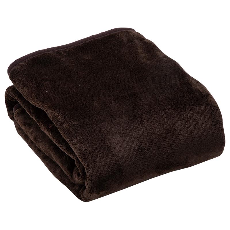 広電　電気毛布　しきタイプ　フランネル　ブラウン　無地 | 