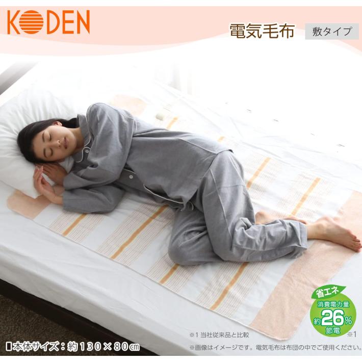 広電 電気しき毛布 VWS 402H D コンパクト 130 × 80 cm KODEN 電気 毛布 しき毛布 電気毛布 シンプル おしゃれ 安い ダニ ダニ退治 本体 丸洗い ボーダー 模様 |  | 01