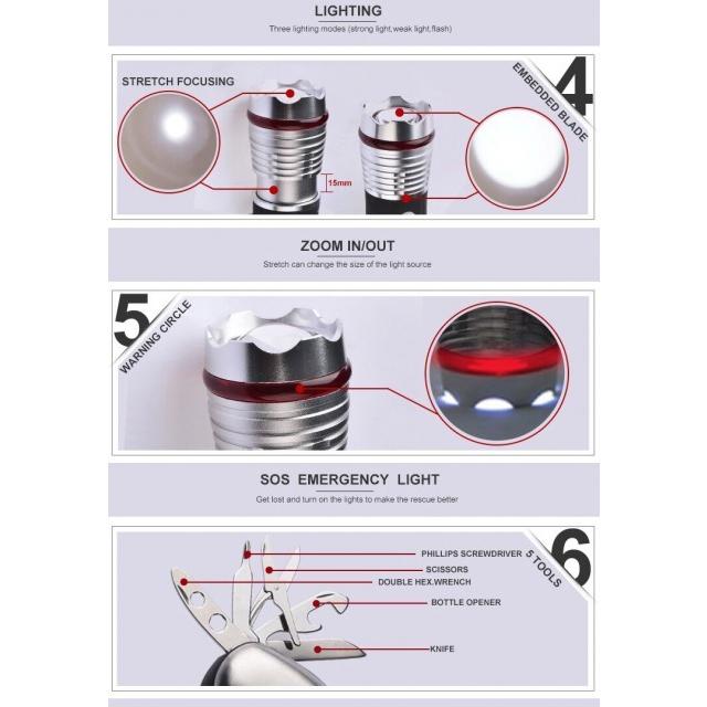 アウトレット　パッケージ不良　otk　緊急脱出ハンマー付きライト　 明るさ120?（約2800ルクス） |  | 02