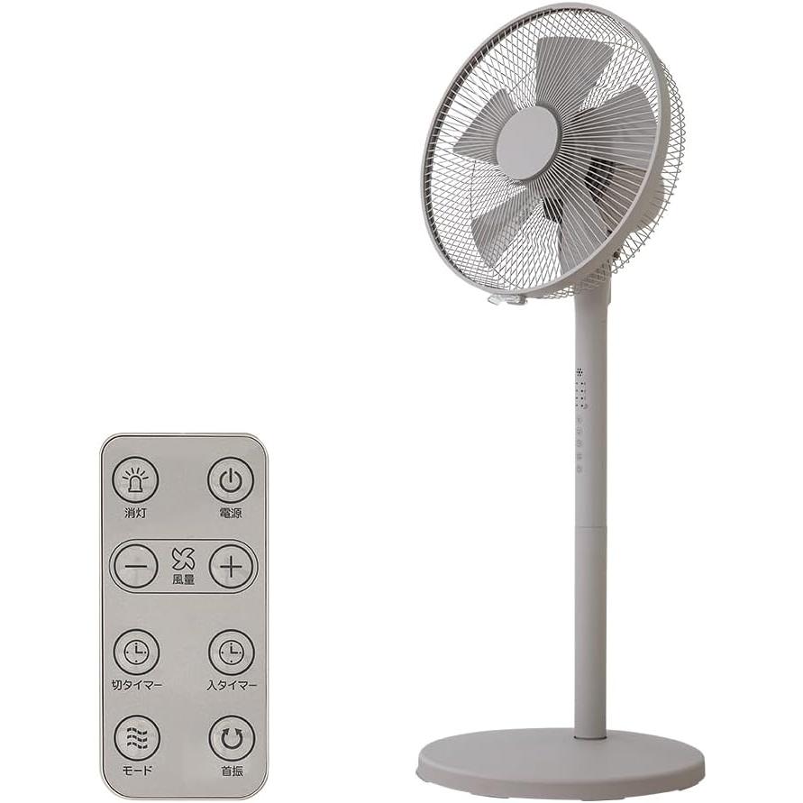 おおたけ DCモーター 扇風機 GFーDN325FR ホワイト グレージュ 30cm