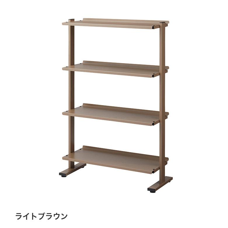 ラック4段 マガジンラック キャビネット ラック シェルフ 収納家具 ラック 棚 本棚 収納棚 2way スリム おしゃれ シンプル 4段 幅80.5 店舗 クリニックの画像