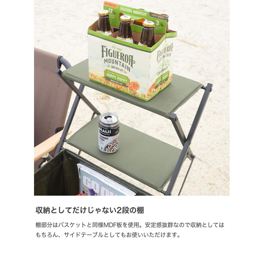 収納 ラック マガジンラック サイドテーブル ナイトテーブル 収納ボックス 折りたたみ アウトドア キャンプ バーベキュー レジャー 軽量 コンパクト_2