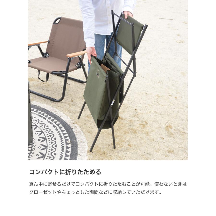 収納 ラック マガジンラック サイドテーブル ナイトテーブル 収納ボックス 折りたたみ アウトドア キャンプ バーベキュー レジャー 軽量 コンパクト_3