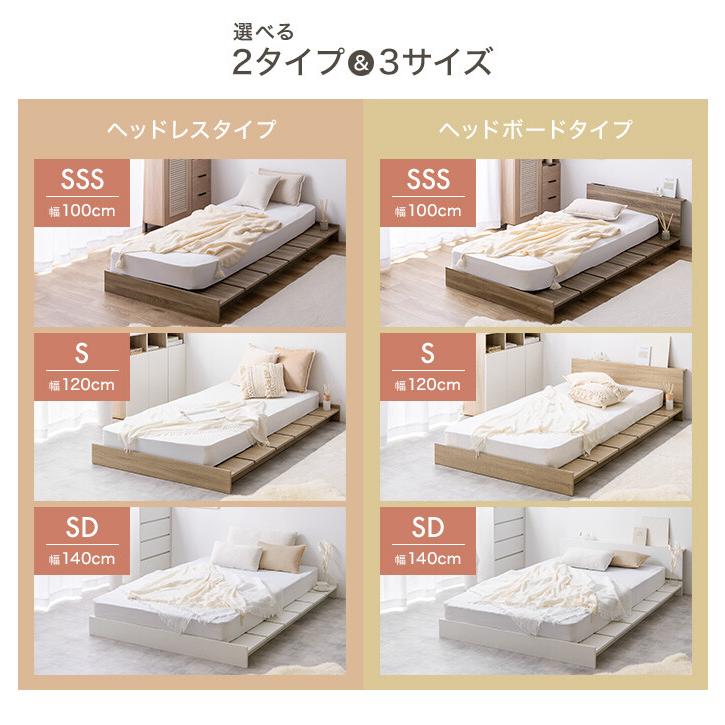 フレームのみ 】ベッド ベッドフレーム シングル ロー セミダブル
