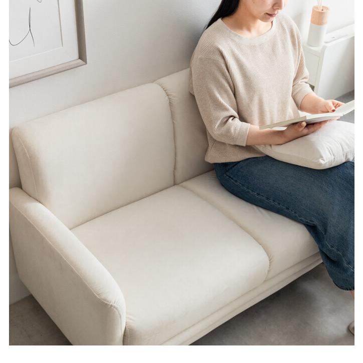 2人掛けソファ コンパクトソファー ベロア フロア ロー 二人用 2P