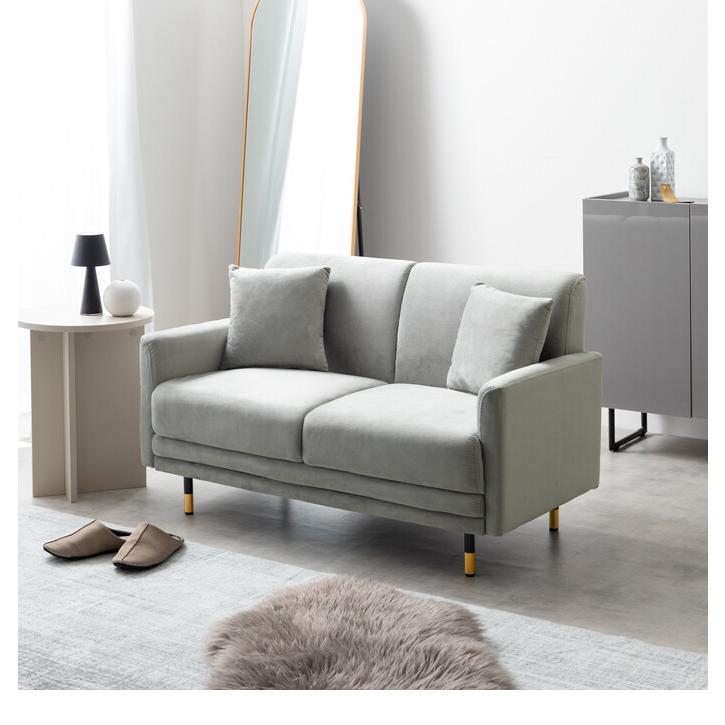 2人掛けソファ コンパクトソファー ベロア フロア ロー 二人用 2P