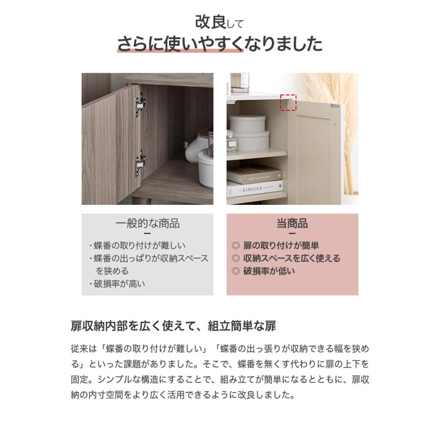 キャビネット チェスト タンス サイドボード リビング 扉 引き出し 台所 棚 ディスプレイ 玄関 衣装 キッチン 収納家具 衣類 洋服 框 かまち 幅90 韓国 |  | 11