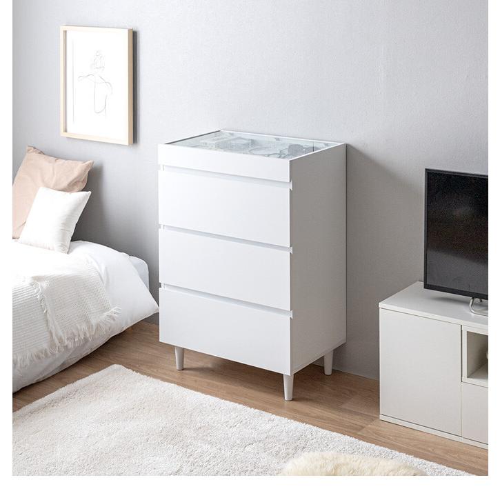 チェスト ショーケース付き キャビネット タンス 収納棚 サイドボード