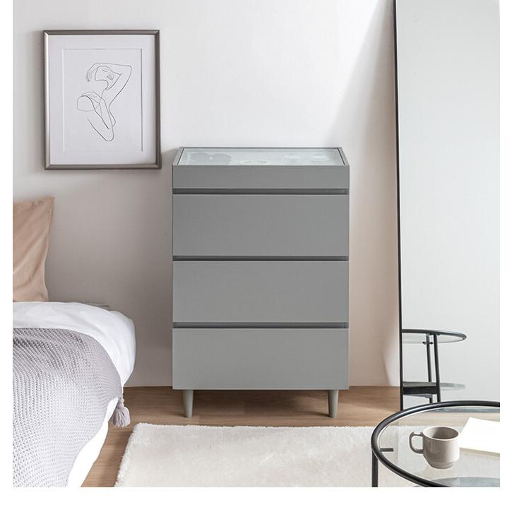 チェスト ショーケース付き キャビネット タンス 収納棚 サイドボード