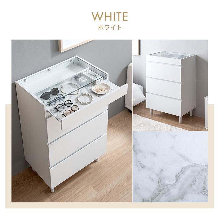 チェスト ショーケース付き キャビネット タンス 収納棚 サイドボード