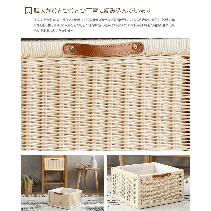 チェスト タンス 収納 リビング 洗面所 木製 チーク材 天然木 籐製 ラタン おしゃれ家具 ナチュラル アジアン シンプル おしゃれ ブラウン ベージュ_5