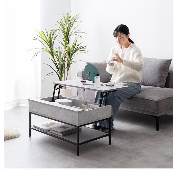 センターテーブル 机 デスク ロー リビング サイド ソファー 昇降式 天