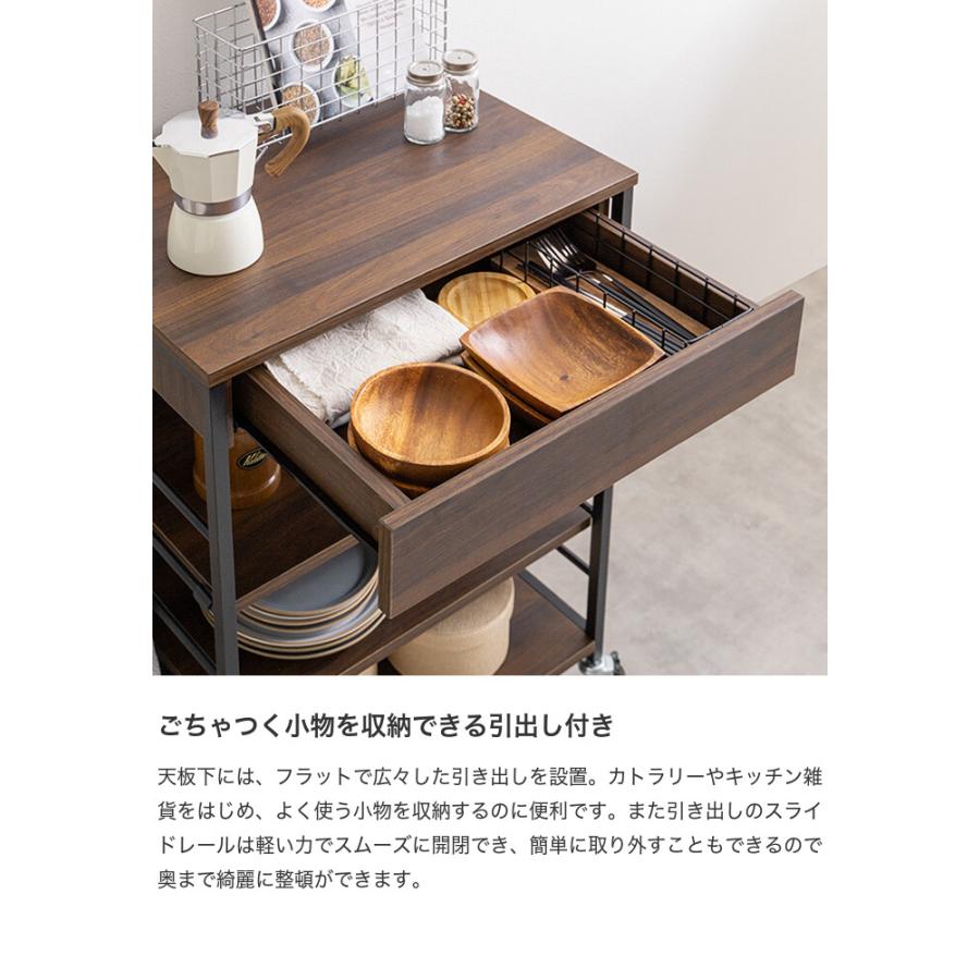 キッチンワゴン キッチンラック キャスター付き サイド テーブル