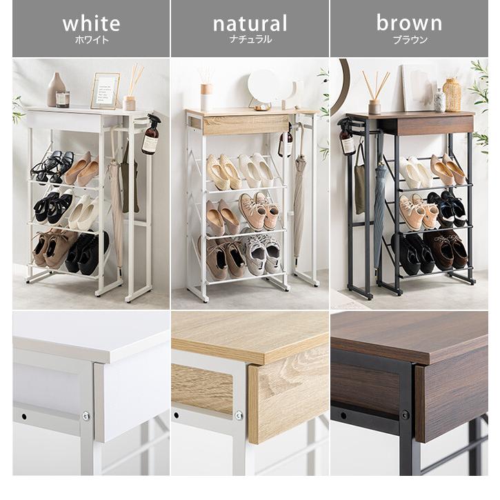 シューズラック 玄関収納 玄関家具 3段 最大6足 靴箱 下駄箱 スリム