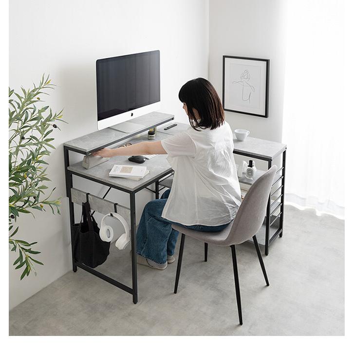 L字型コーナーデスク モニター台付き L字型コーナーデスク モニター台付き 【公式通販】