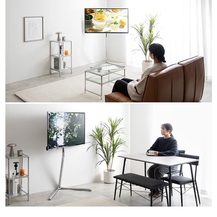 テレビスタンド テレビ台 ボード 壁寄せ tv 壁掛け 脚 スリム コーナー