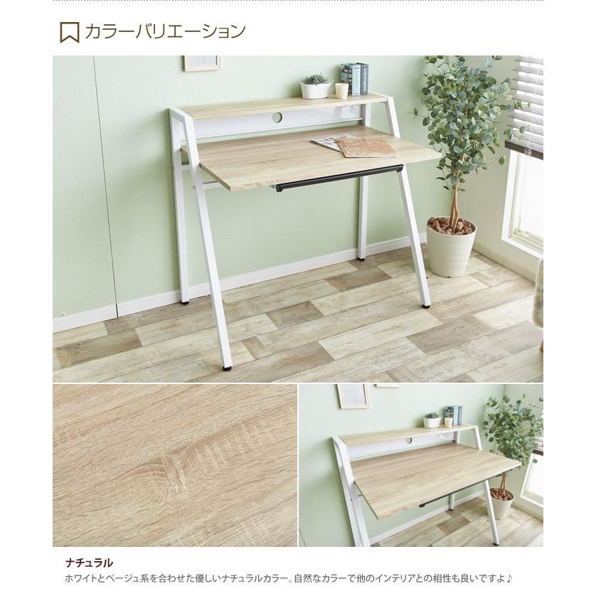 デスク ゲーミングデスク パソコンデスク 机 ヴィンテージ レトロ スタイリッシュ 木製 アイアン コンパクト お洒落 かっこいい 収納 引き出し_5