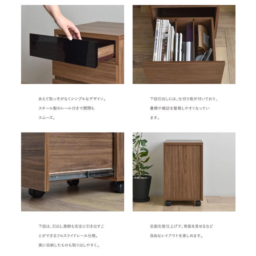 デスクセット デスク チェスト ラック 引き出しタイプ 2点セット 幅140cm PC パソコンデスク 机 オフィスデスク 学習机 書斎机 ワークデスク 収納_5
