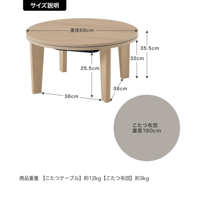こたつセット 68cm×68cm 190cm×190cm コタツ テーブル 2点 こたつ布団