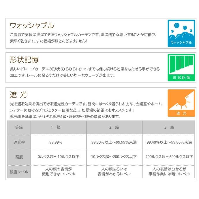 100cm×178cm カーテン 1枚入 リビング 寝室 おしゃれ 日本製 遮光 遮光3級 形状記憶 ウォッシャブル 洗濯OK 北欧 ナチュラル シンプル レトロ｜eeena｜05