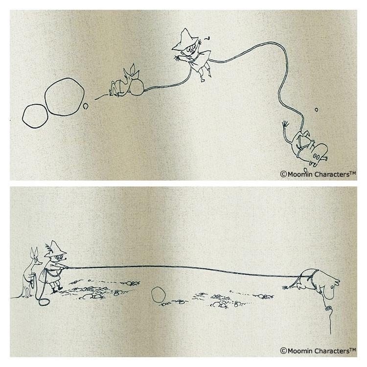 スミノエ ムーミン カーテン 遮光 1級/2級 100×200cm 洗濯OK デニム