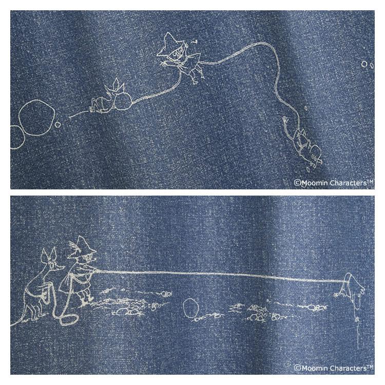 スミノエ ムーミン カーテン 遮光 1級/2級 100×200cm 洗濯OK デニム