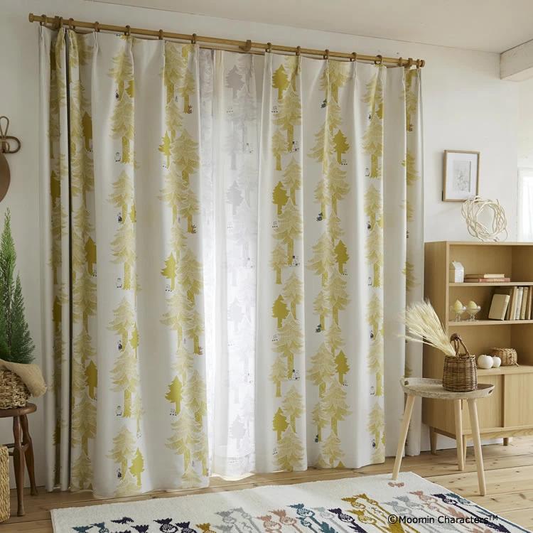 【2枚セット】スミノエ　ムーミン遮光カーテン178cm丈 スミノエ ムーミン カーテン 遮光 2級 100×178cm 洗濯OK プート