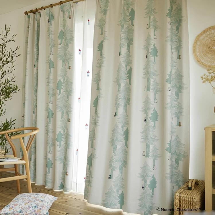 【2枚セット】スミノエ　ムーミン遮光カーテン178cm丈 スミノエ ムーミン カーテン 遮光 2級 100×178cm ムーミン