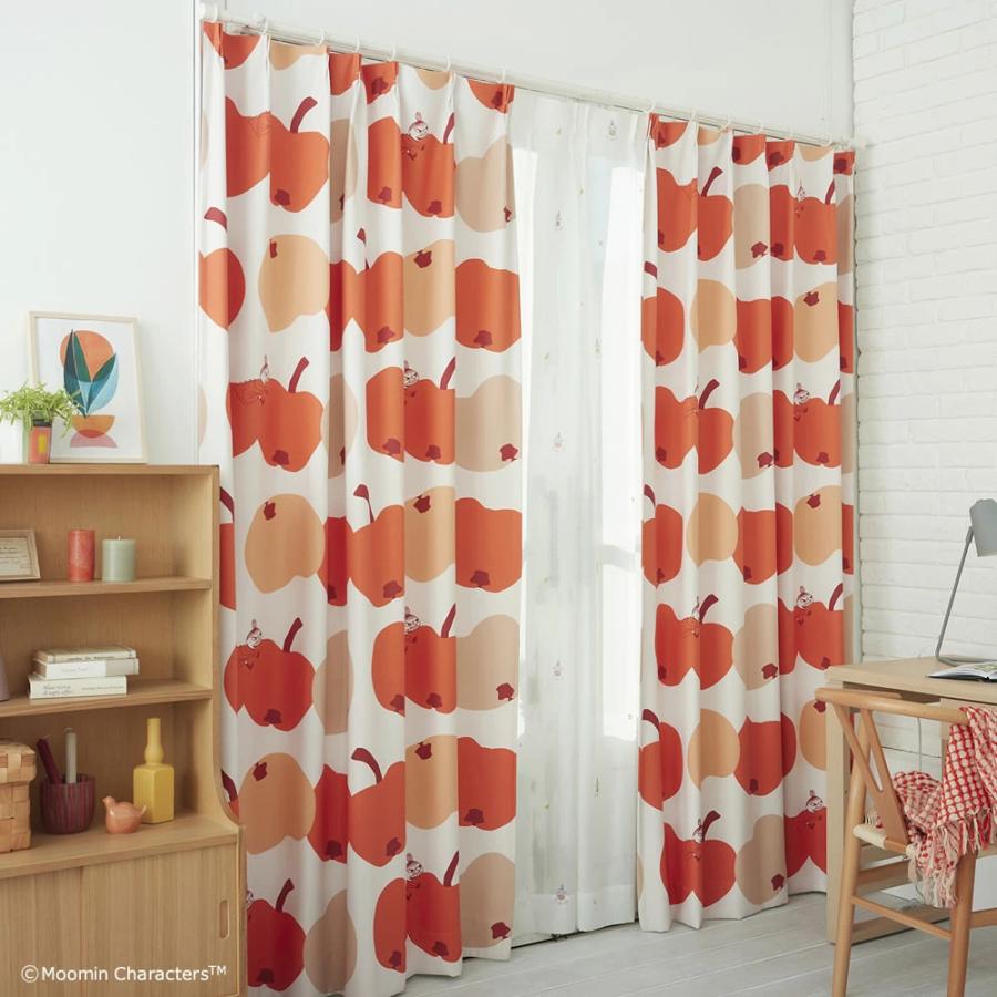 スミノエ ムーミン カーテン 遮光 2級 3級 洗濯OK 幅100×丈135cm
